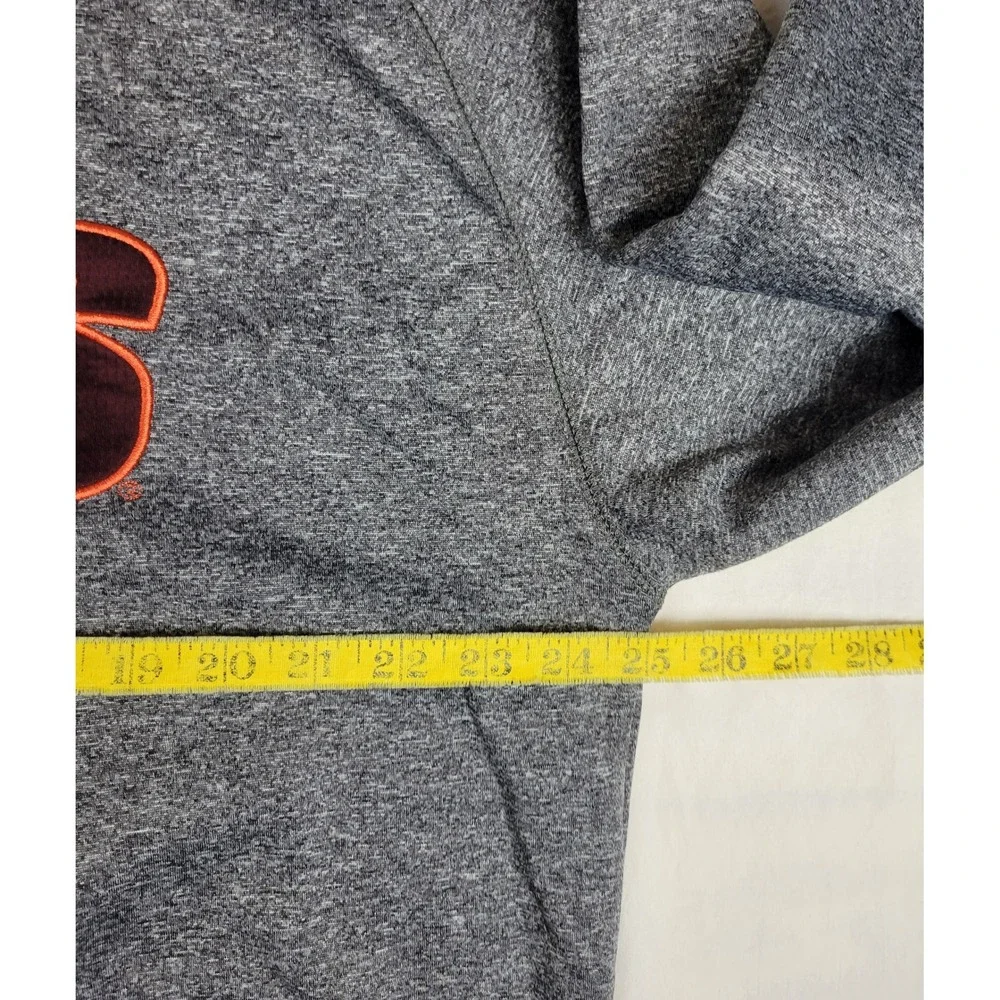 Knights Apparel Virginia Tech Hokies Hoodie Gray Heather VT Sweatshirt Mens L - Picture 2 of 8